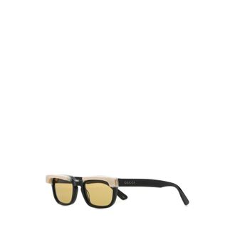 Gucci Moderne Vierkante Zonnebril - Heren - Zonnebrillen - Zwart - ONE Size - Accessoires