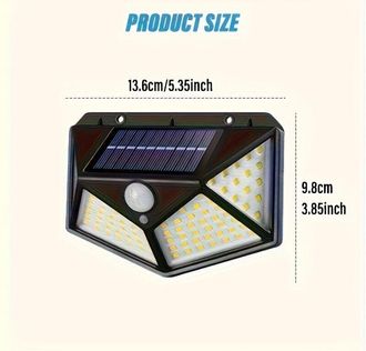 OEM Luces Solares Led Ultrabrillantes Para Exteriores Con Sensor De Movimiento: Iluminaci&oacute;n De 4 Lados Para Garaje, Entrada De Veh&iacute;culos, Jard&iacute;n Y Balc&oacute;n