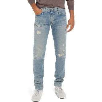 AG - Adriano Goldschmied Mens Dylan Skinny Jeans in 21 Years Citadel Destructed at Nordstrom Rack, Size 28 X 33