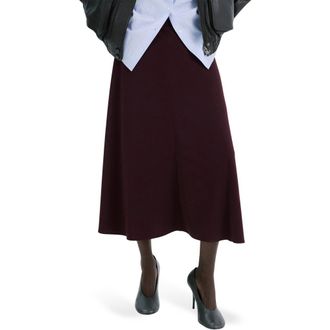 Mango Fine Knit Midi Skirt in Wine at Nordstrom, Size X-Small