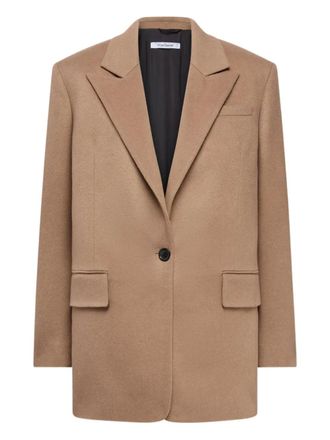 Another Tomorrow Blazer in cashmere - Marrone