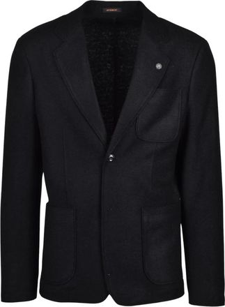 Officina36 Blazer Stondato - Heren - Blazers - Zwart - M - Wol - Jassen