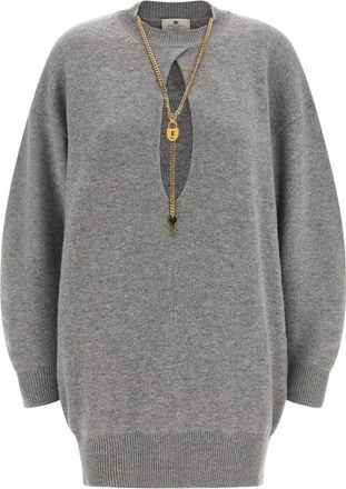 Elisabetta Franchi Mujer, Vestidos, Gris, Talla: S