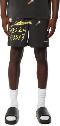 Purple All Around Water Repellent Shorts in Black at Nordstrom, Size Xx-Large