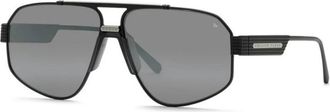 Philipp Plein Spp 106M 541X Zonnebril - Heren - Zonnebrillen - Zwart - 63 MM - Accessoires