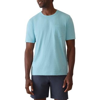 Faherty Sunwashed Pocket T-Shirt in Teal Sea at Nordstrom Rack, Size Xx-Large