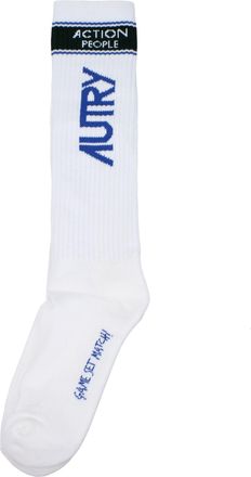 Autry sokken en kousen voor dames katoen wit/flessengroen