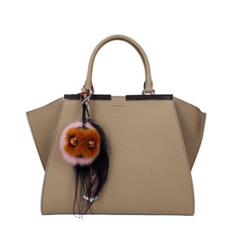 Fendi Womens Brown Fur Keychain Accessory