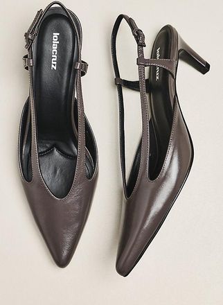 Lola Cruz Cutout Slingback Kitten Heels