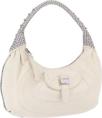 Fendi Pre-owned Shoulder Bag - Dames - Vintage Schoudertas - Wit - ONE Size - Leer - Vintage