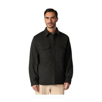 Brooks Brothers Wool-Blend Overshirt - male - Brooks Brothers - Light Jackets - Green - L - Jackets