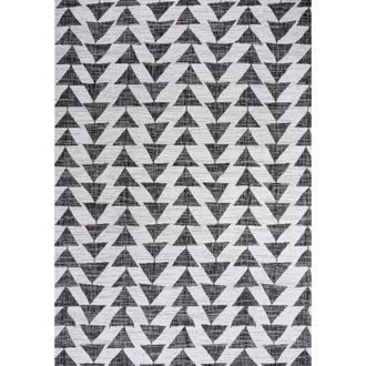 Jonathan Y Designs Andratx Modern Geometric Indoor/Outdoor Area Rug in Ivory/black at Nordstrom, Size 4Ft 0In X 6Ft 0In