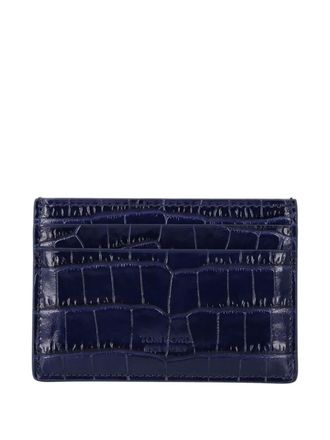 Tom Ford crocodile-effect cardholder - Blu
