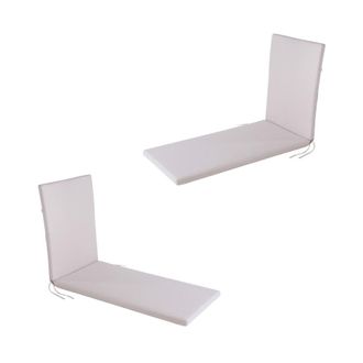 ED&Egrave;N JARD&Iacute; Pack de 2 cojines para tumbona olefin crudo 196x60x5 cm