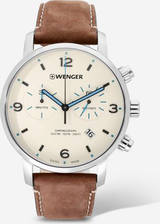 Wenger Swiss Army Mens 01.1743.111 Urban Metro Chronograph Beige Dial Watch 44 mm