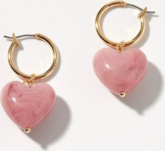 Simons Womens Acetate heart earrings