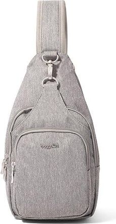 Baggallini Central Park Sling Backpack Womens Bags Stone Heritage, Nylon