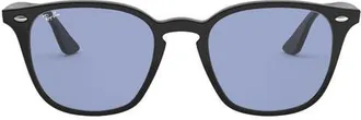 Ray-Ban 52mm Square Sunglasses in Black /Blue at Nordstrom