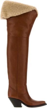 Chlo&eacute; Azelan Thigh High Boot - Shoes - Mujer - Marr&oacute;n - 40 EU