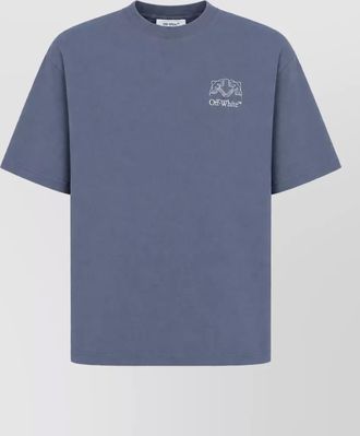 Off-white cotton short-sleeve t-shirt