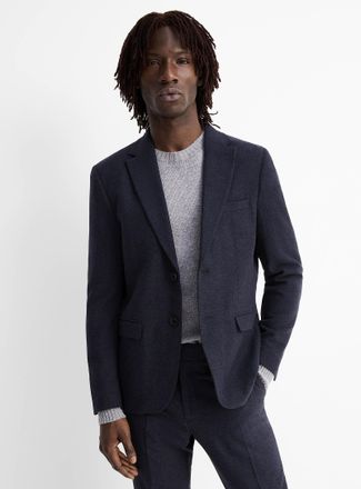 Selected Mens Denim-blue Donegal jacket Slim fit