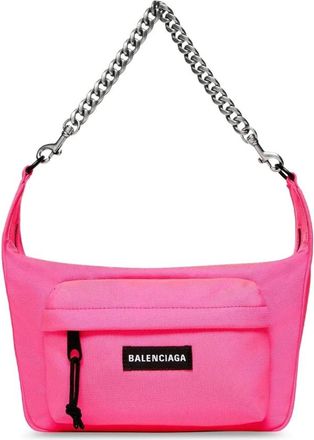 Balenciaga Raver Medium Chained Schoudertas - Dames - Schoudertassen - Roze - ONE Size - Polyester - Tassen
