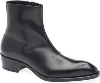 Tom Ford Vincent Leather Boot in Black at Nordstrom, Size 12Us