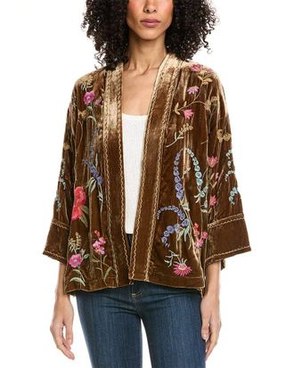 Johnny Was Mayra Silk-Blend Kimono