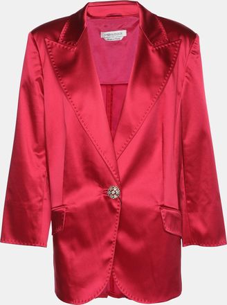 Marina Rinaldi Red Satin Single Breasted Blazer
