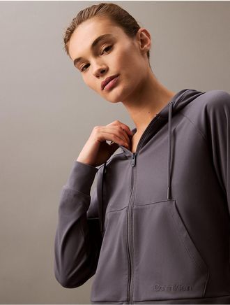 Calvin Klein Calvin Klein Womens Soft Stretch Sport Hoodie - Grey - XS