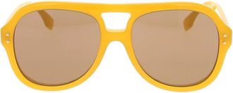 Fendi Zonnebril - unisex - Zonnebrillen - Geel - ONE Size - Accessoires