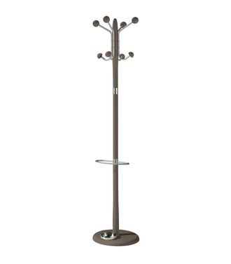HERDASA Herdasa - Perchero Mod. 421 Con Parag&uuml;ero Herrajes En Cromo Satinado Lacado Moka, 180 Cm(alto)37 Cm(ancho)37 Cm(largo)