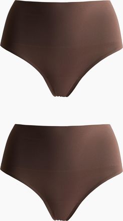 H&M 2er-Pack Seamless Tangas Light Shape - Beige