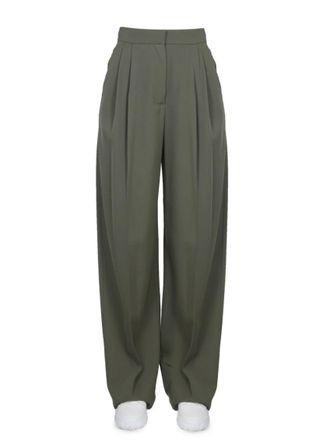 Alexander McQueen Green Relaxed Pants