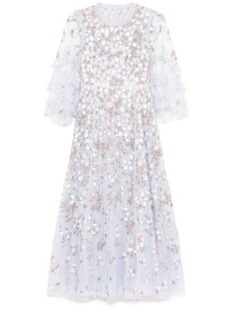 Needle & Thread Everett avondjurk - Blauw