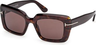 Tom Ford FT1318 LEILA-02 52E Womens Sunglasses Tortoiseshell Size 52