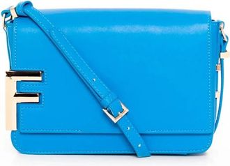 Fracomina Blauwe Schoudertas met Verstelbare Band - Dames - Schoudertassen - Blauw - ONE Size - Polyester - Tassen