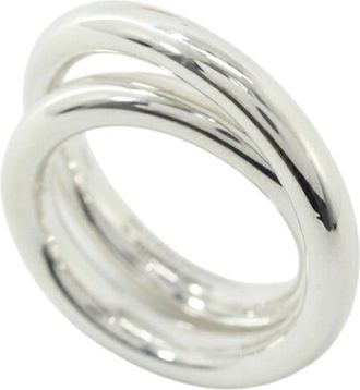 Herm&egrave;s Silver 925 Band Ring (Pre-Owned)