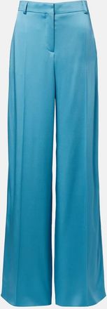 Stella McCartney Pantaloni in raso a gamba larga