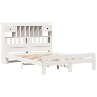 Berkfield Home Decorative Bookcase Bed without Mattress White 140x190 cm Solid W