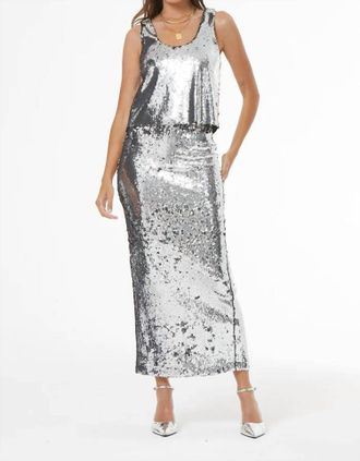 Young Fabulous & Broke Oxly 2-Tone Skirt In Silver