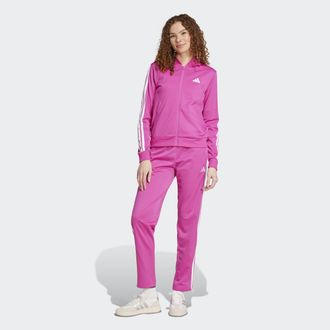adidas Trainingsanzug ADIDAS SPORTSWEAR DAYREADY, Damen, Gr. XL, pink (semi lucid fuchsia), Obermaterial: 100% Polyester, Sportanz&uuml;ge Trainingsanzug