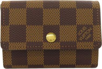 Louis Vuitton Brown Ebene Damier Canvas Coin Purse/Coin Case (Pre-Owned)
