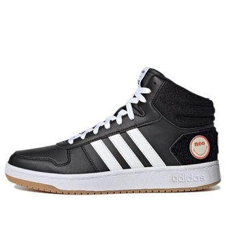 adidas Hoops 2.0 Mid Black White GY7616