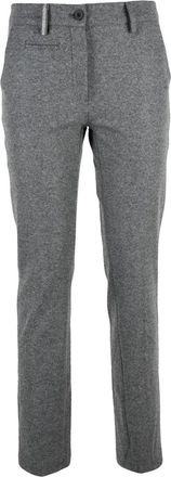 Mason's Grey Slim-Fit Wool-Blend Pants