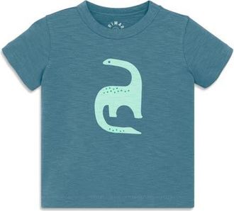 primary Baby Dino Tee in Slate Blue Dinosaur at Nordstrom, Size 12-18M