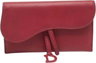 Dior Pre-owned Vintage Portemonnee - Dames - Vintage Accessoires - Rood - ONE Size - Leer - Vintage