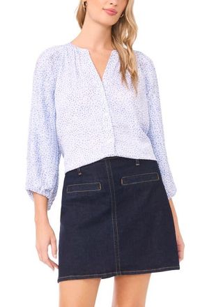 Vince Camuto Abstract Print Button-Up Shirt in Lake Breeze at Nordstrom, Size Xx-Small