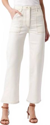 Frame Denim Trapunto Straight Jeans In Au Natural Clean