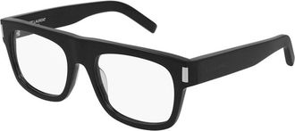 Saint Laurent Square Full Rim Eyeglasses - Black